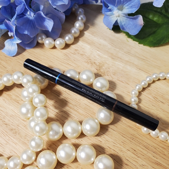 Mary Kay Makeup Dual-Ended Shadow Line Eye Duo Pen Blue & Brown Eyeliner New - Picture 2 of 4